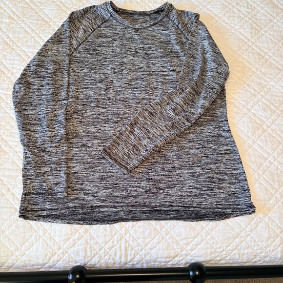 Cuddl Duds Tops - Climate Right By Cuddl Duds Black Heather Long Sleeve Base Layer Size XL